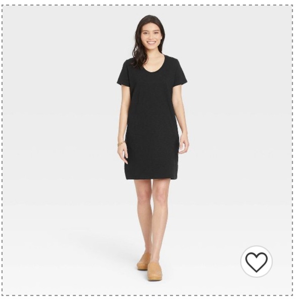 NWT S Target Universal Thread Short Sleeve T-Shirt dress in black
